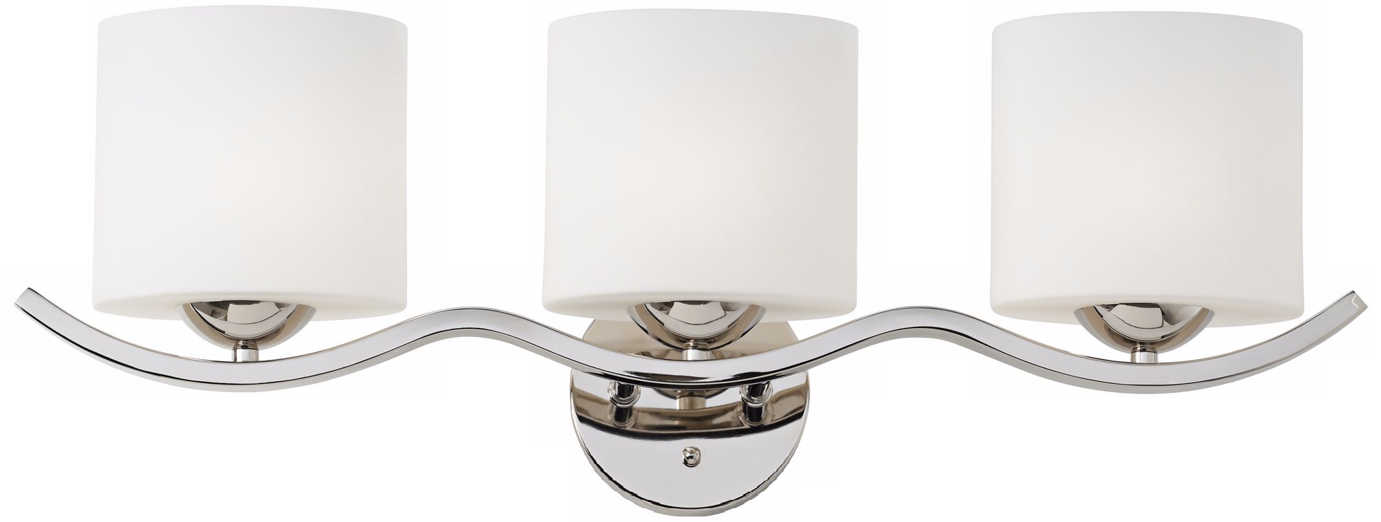 Wave Collection 27" Wide Polished Nickel Bathroom Light