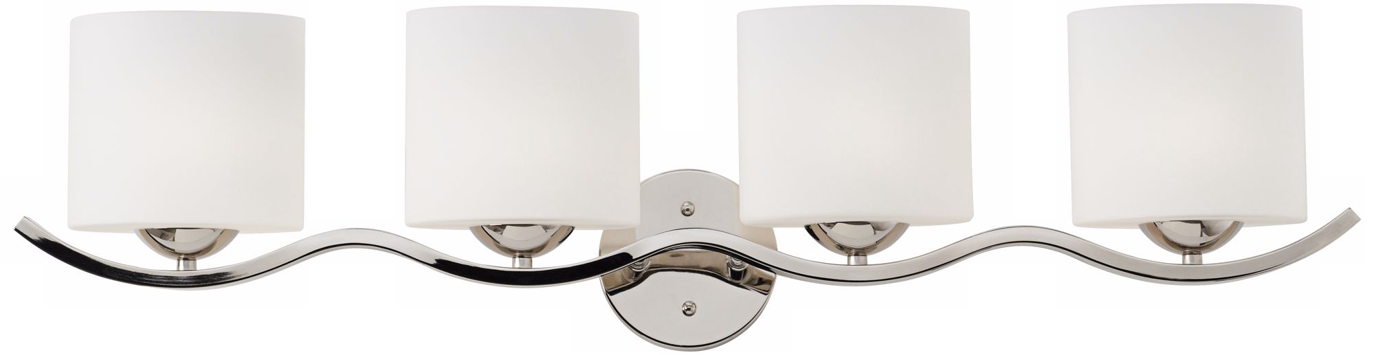 Wave Collection 36" Wide Polished Nickel Bathroom Light