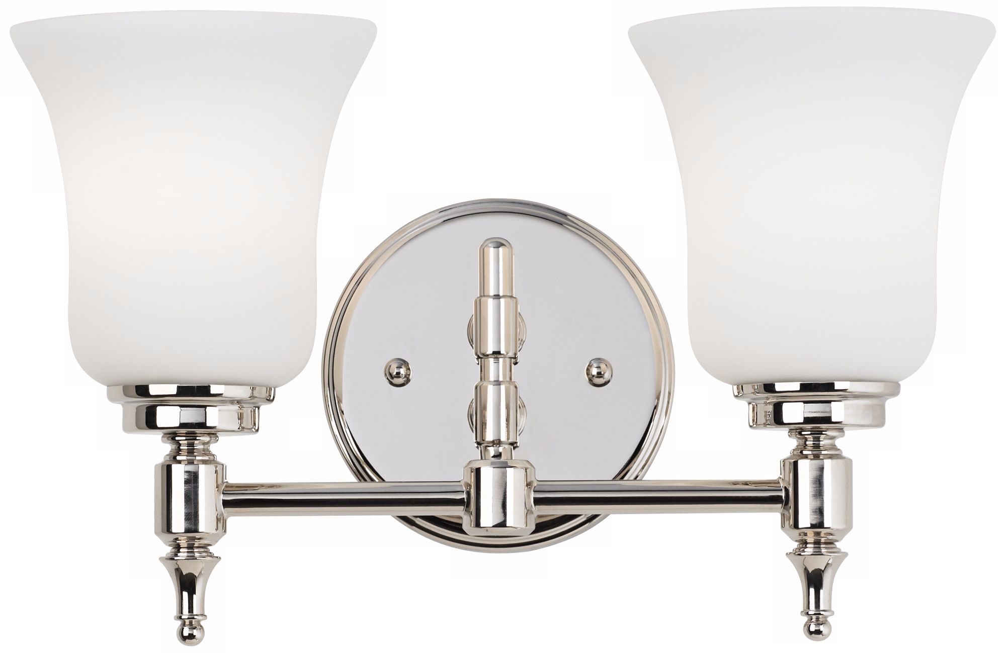 Darcy Etched Glass 13 3/4" Wide Nickel Bathroom Fixture