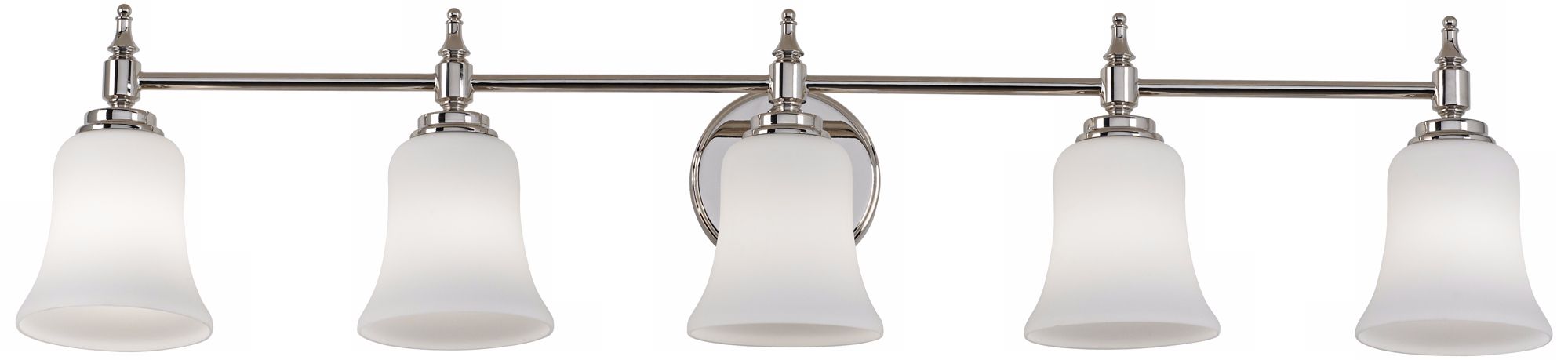Darcy Etched Glass 39 1/2" Wide Nickel Bathroom Light