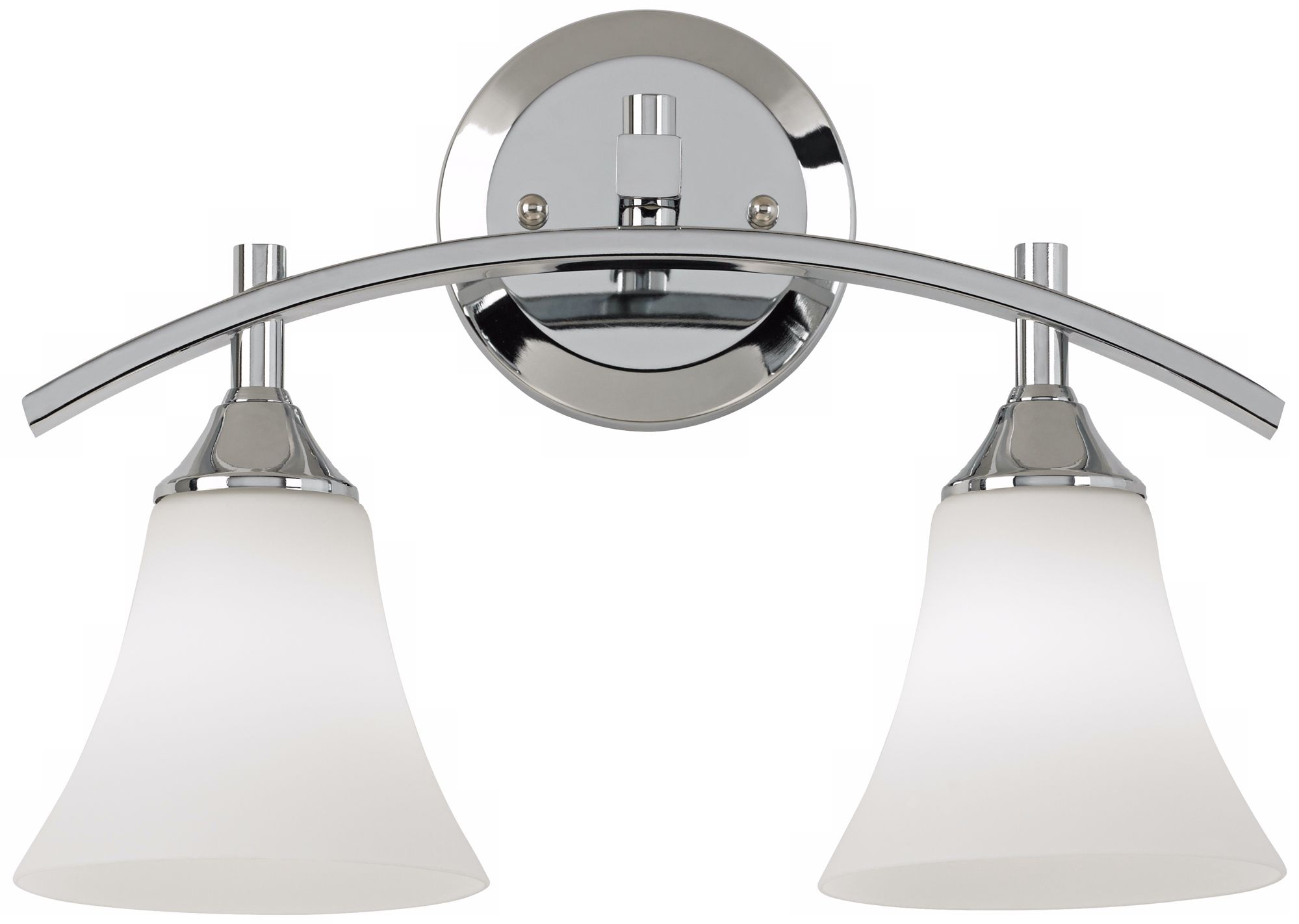 Curve Collection 14 3/4" Wide Chrome Bathroom Light
