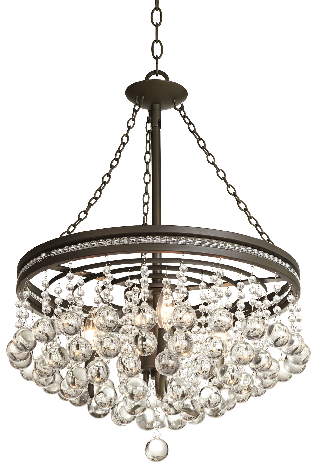 Regina Bronze 18 1/2" Wide Crystal Chandelier