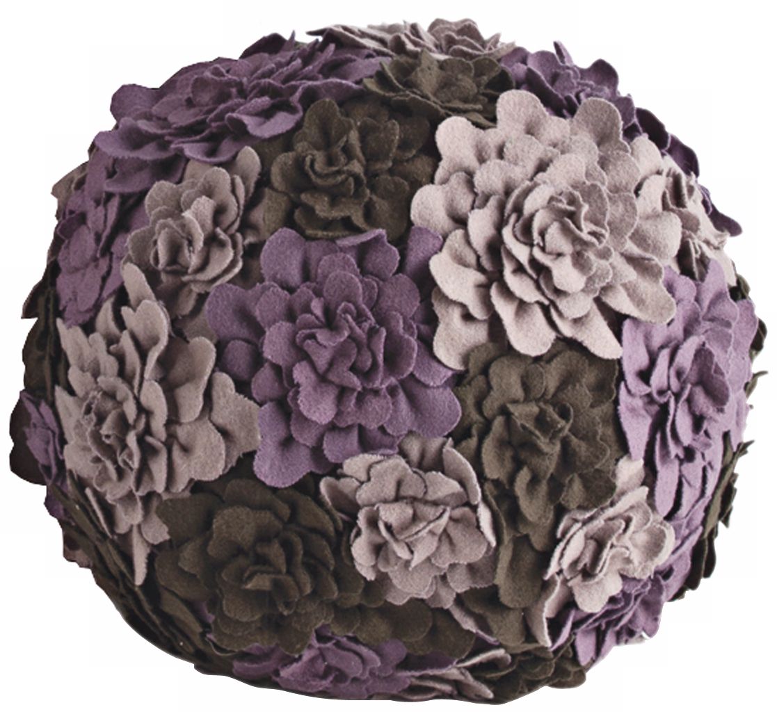 Arteriors Home Plum Flannel 12" Ball Pillow