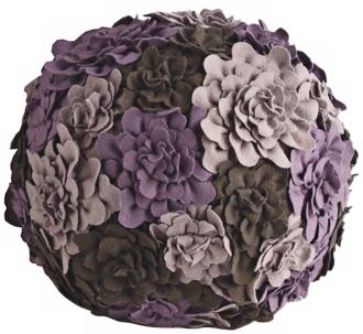 Arteriors Home Plum Flannel 12 Ball Pillow U2244