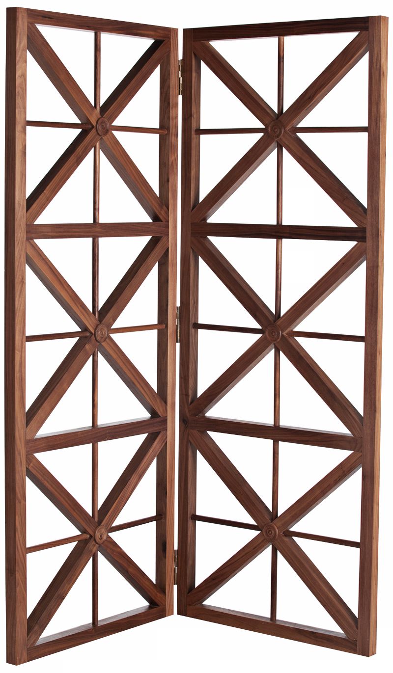 Arterior Homes Nelson Crisscross Walnut Room Screen