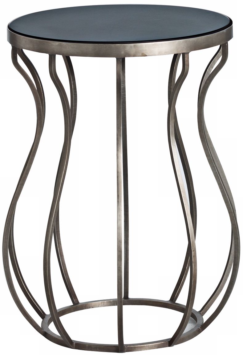 Arteriors Home Olympia Wavy Iron and Marble End Table