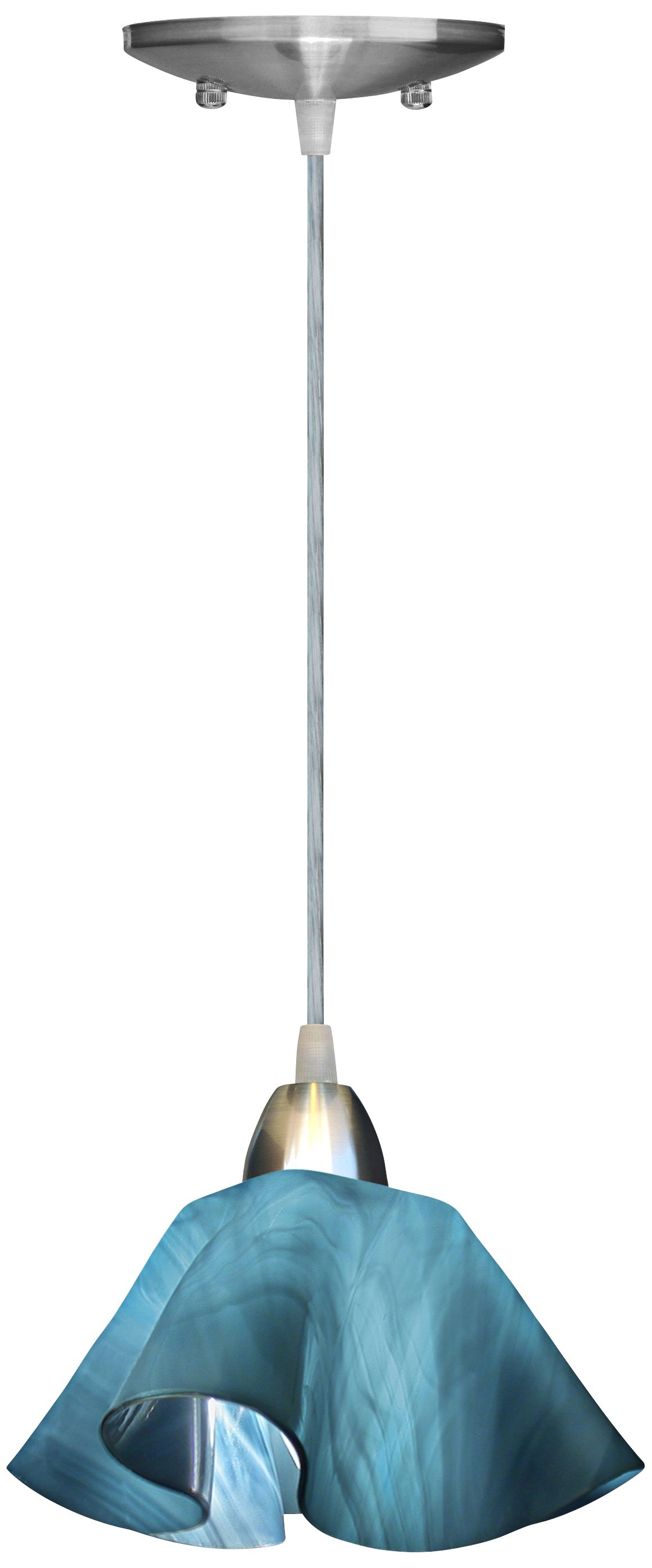 Jezebel Radiance™ Lily Light Teal Sky Blue Pendant Light