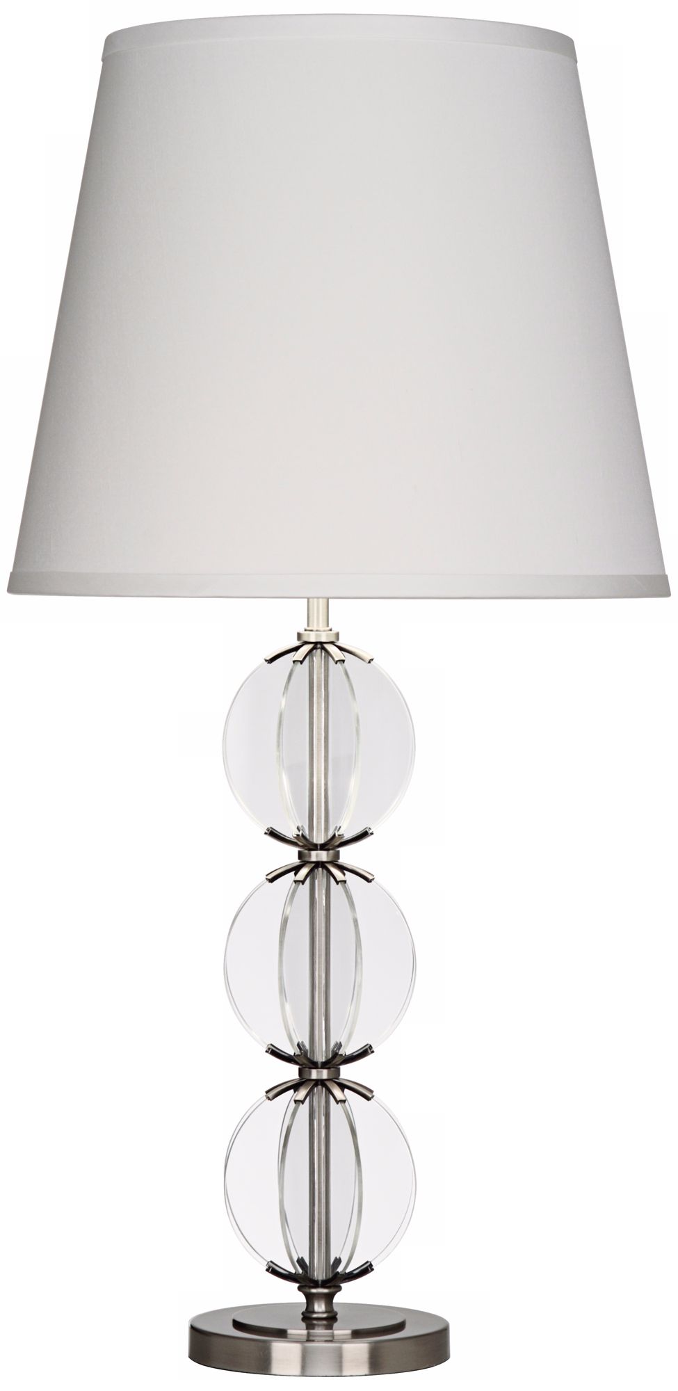 Robert Abbey Latitude Clear Glass Antique Nickel Table Lamp