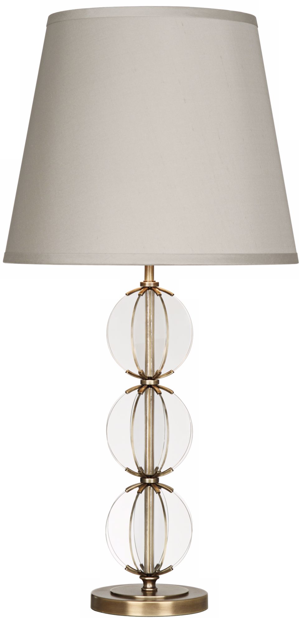 Robert Abbey Latitude Clear Glass Antique Brass Table Lamp