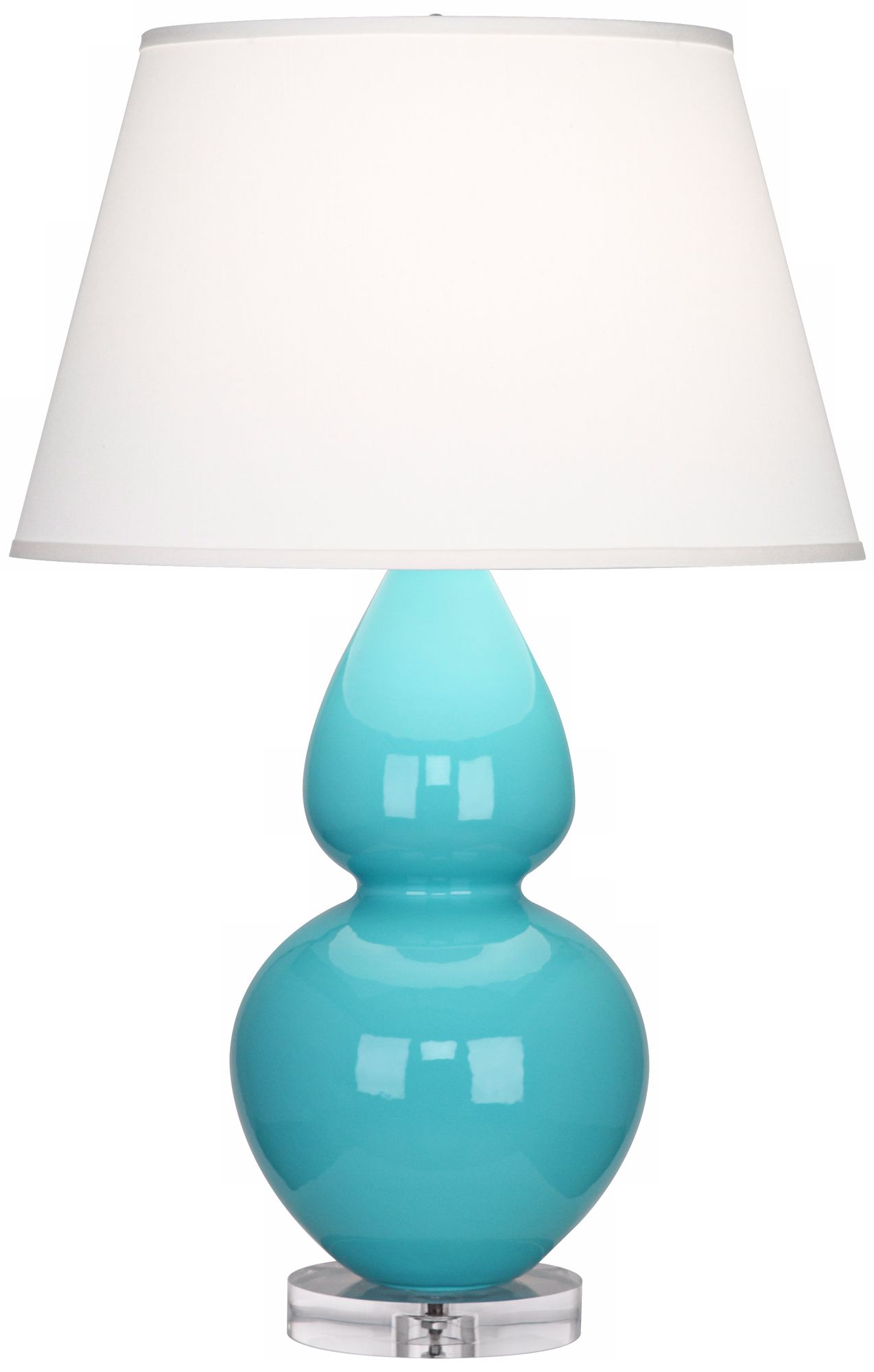 Robert Abbey Double Gourd Egg Blue Ceramic Table Lamp