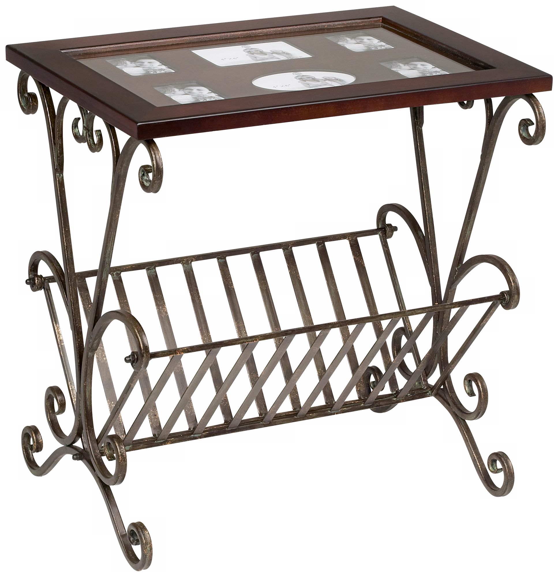 Photo Frame Display Top End Table