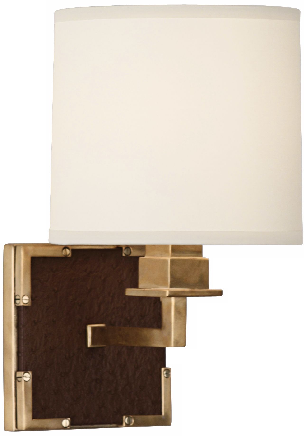 Robert Abbey Cinnamon Faux Ostrich Leather Wall Sconce