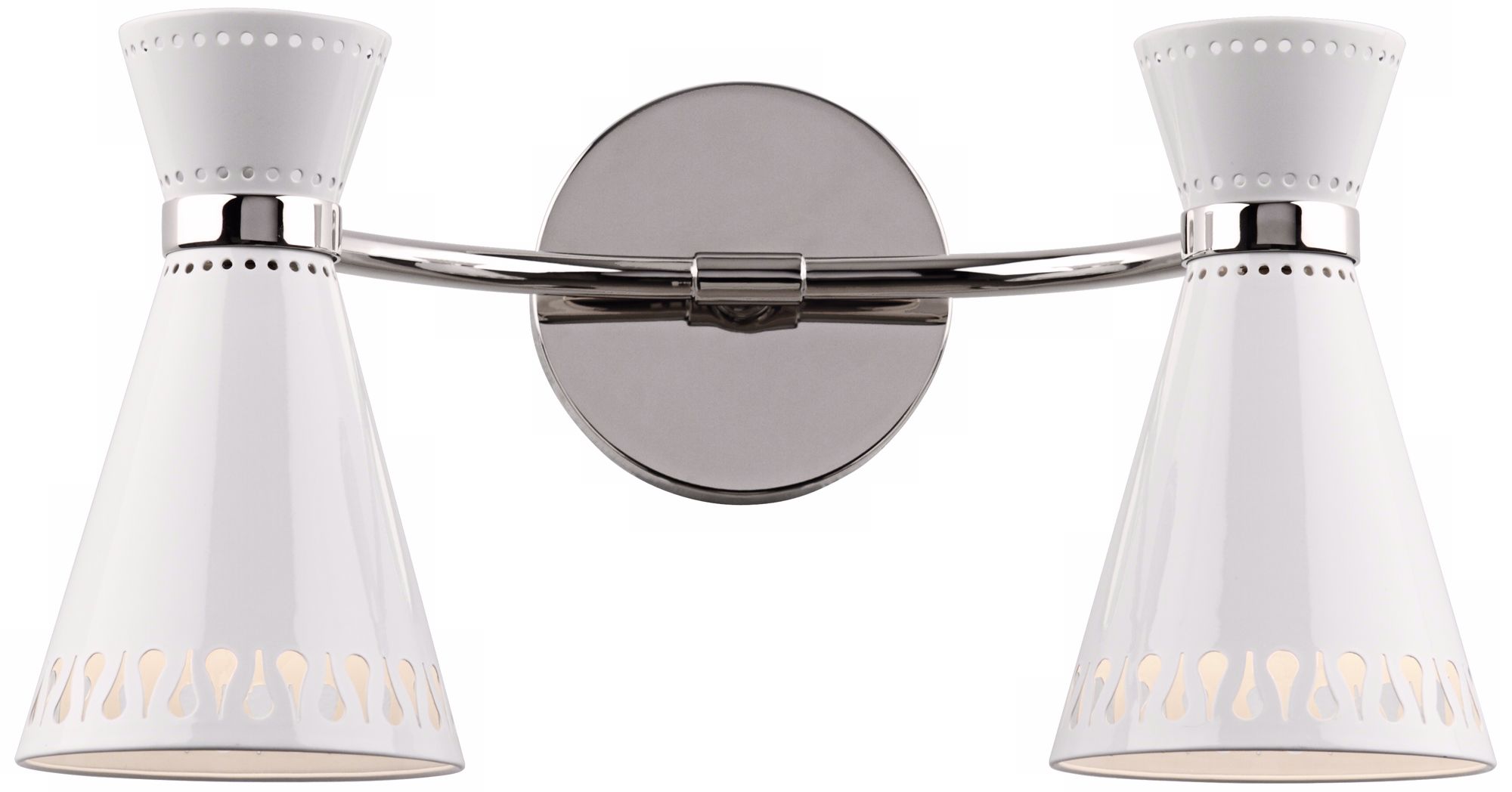 Jonathan Adler Havana White Plug-In Double Wall Sconce