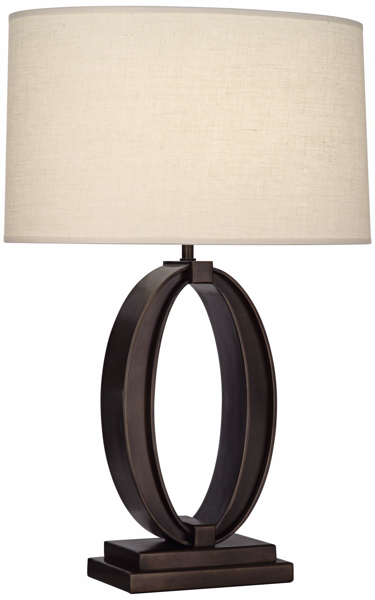 Robert Abbey Owen Dark Brass Open "O" Table Lamp