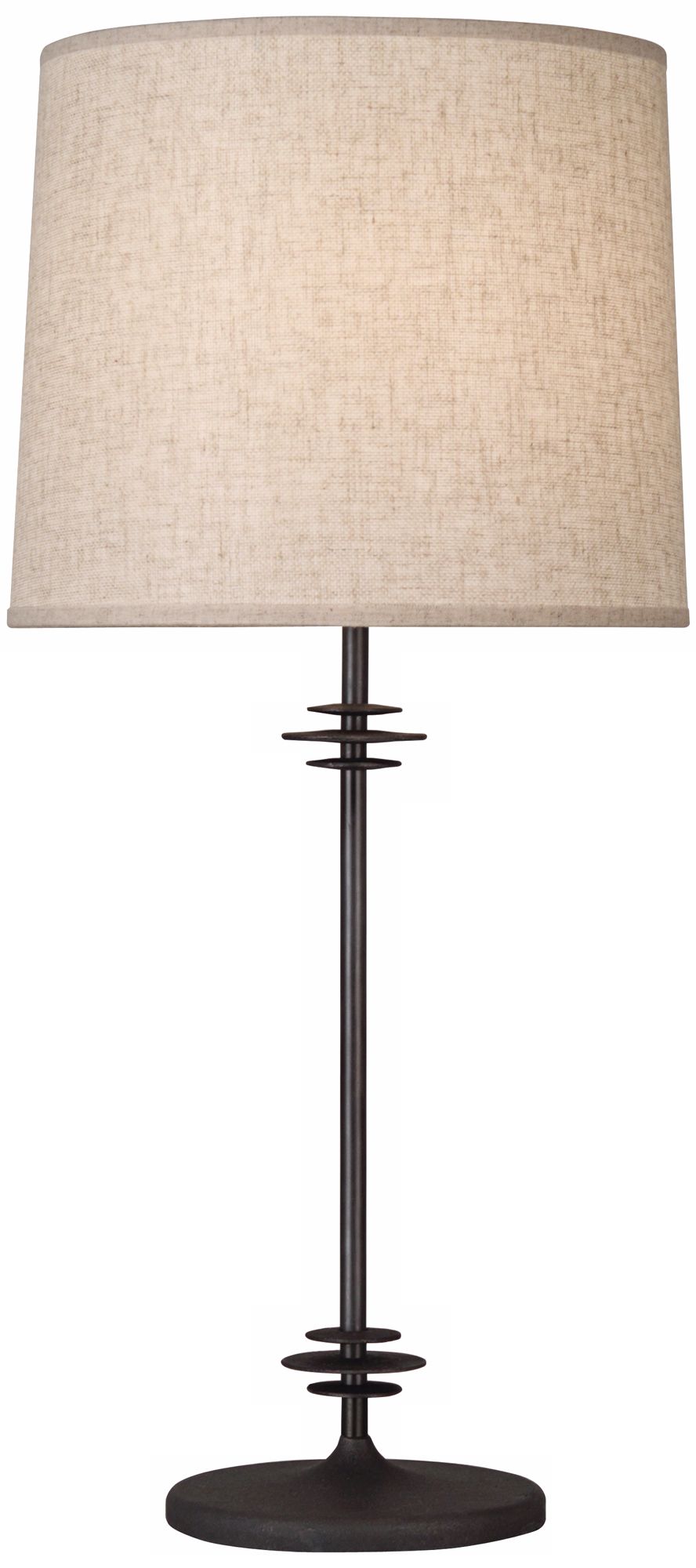 Rober Abbey Janus Phosphatized Iron Table Lamp