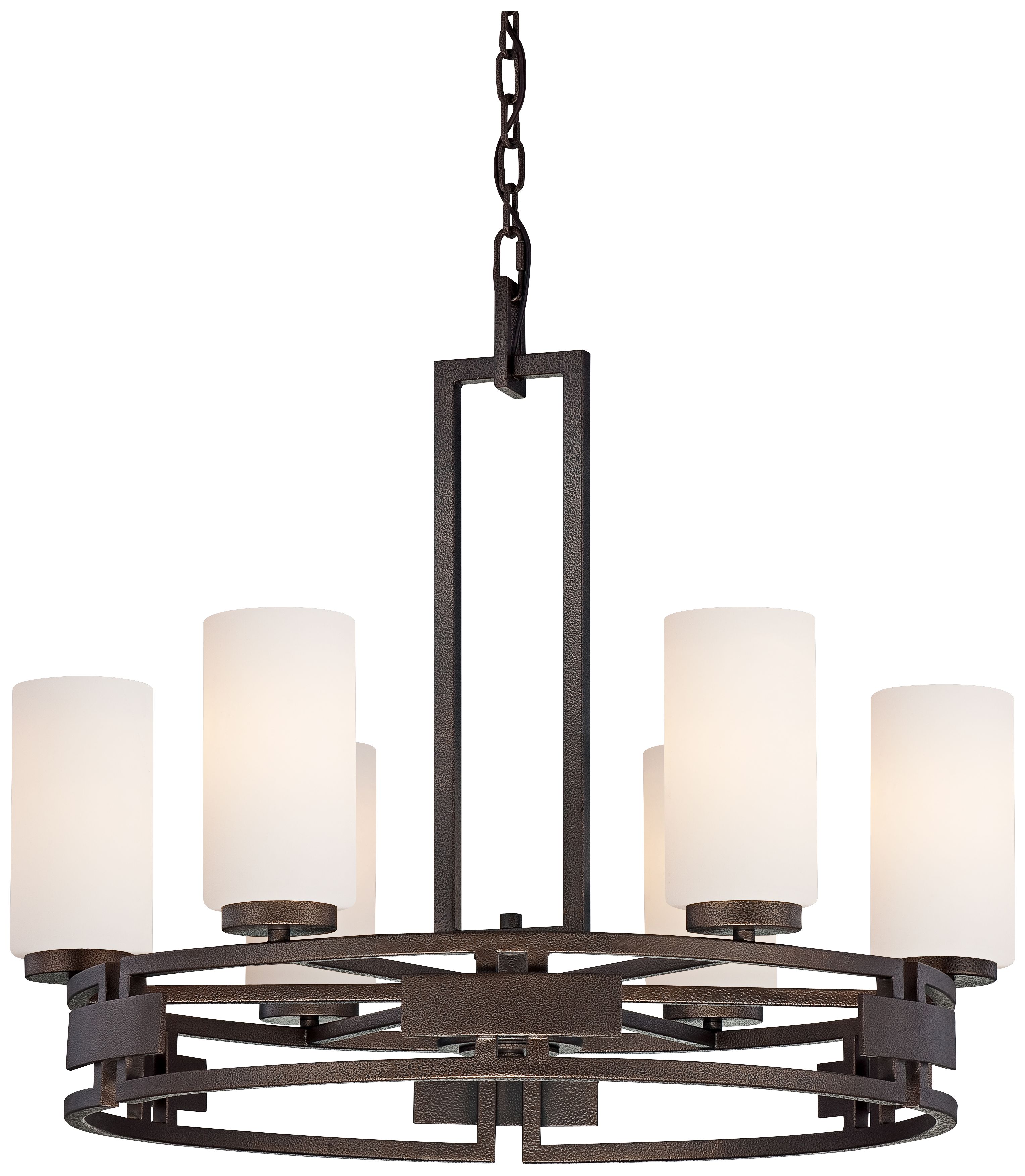Del Ray Bronze Finish Faux Candle 28" Wide Chandelier