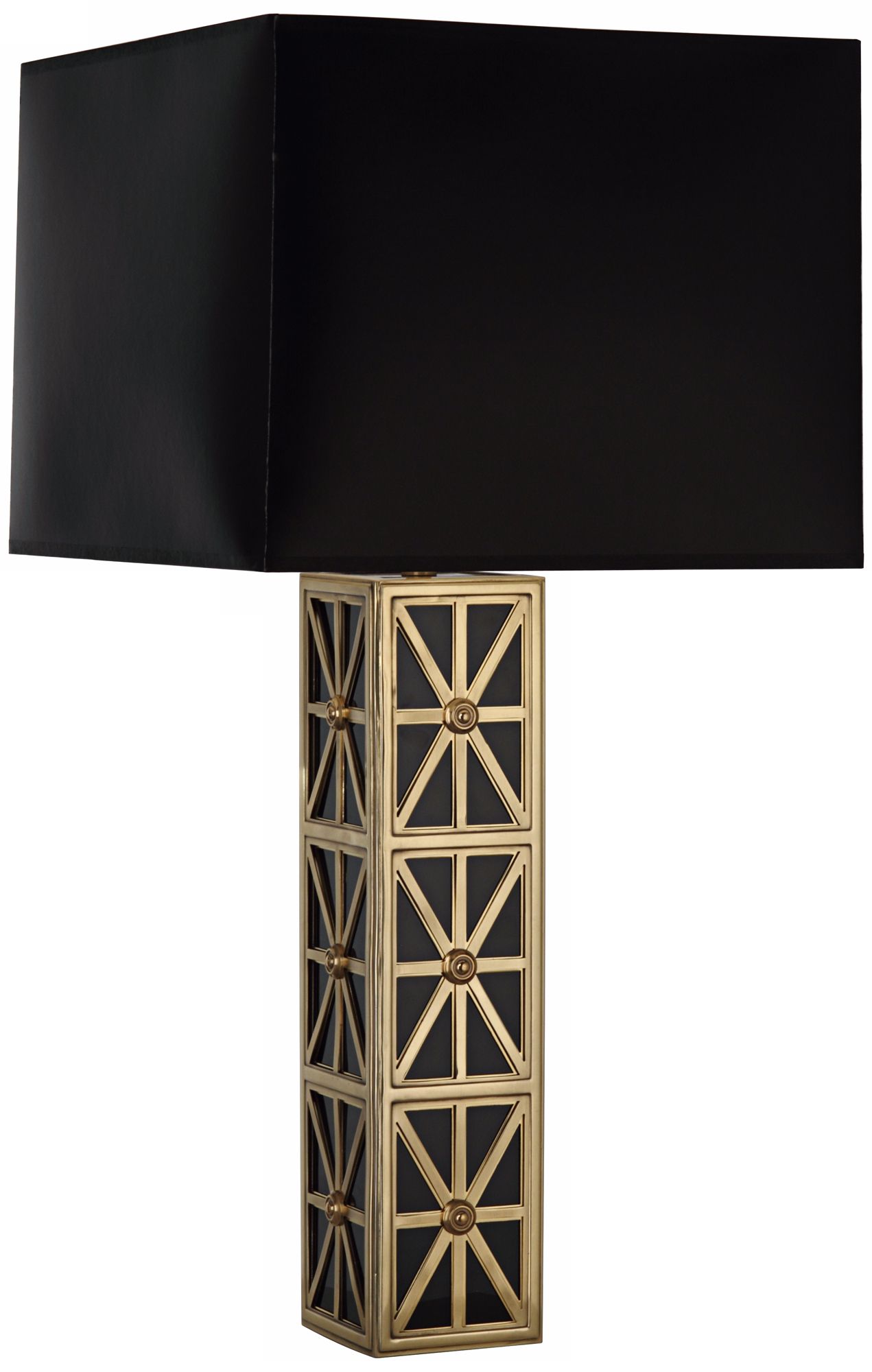 Mary McDonald Directoire Brass with Black Shade Table Lamp
