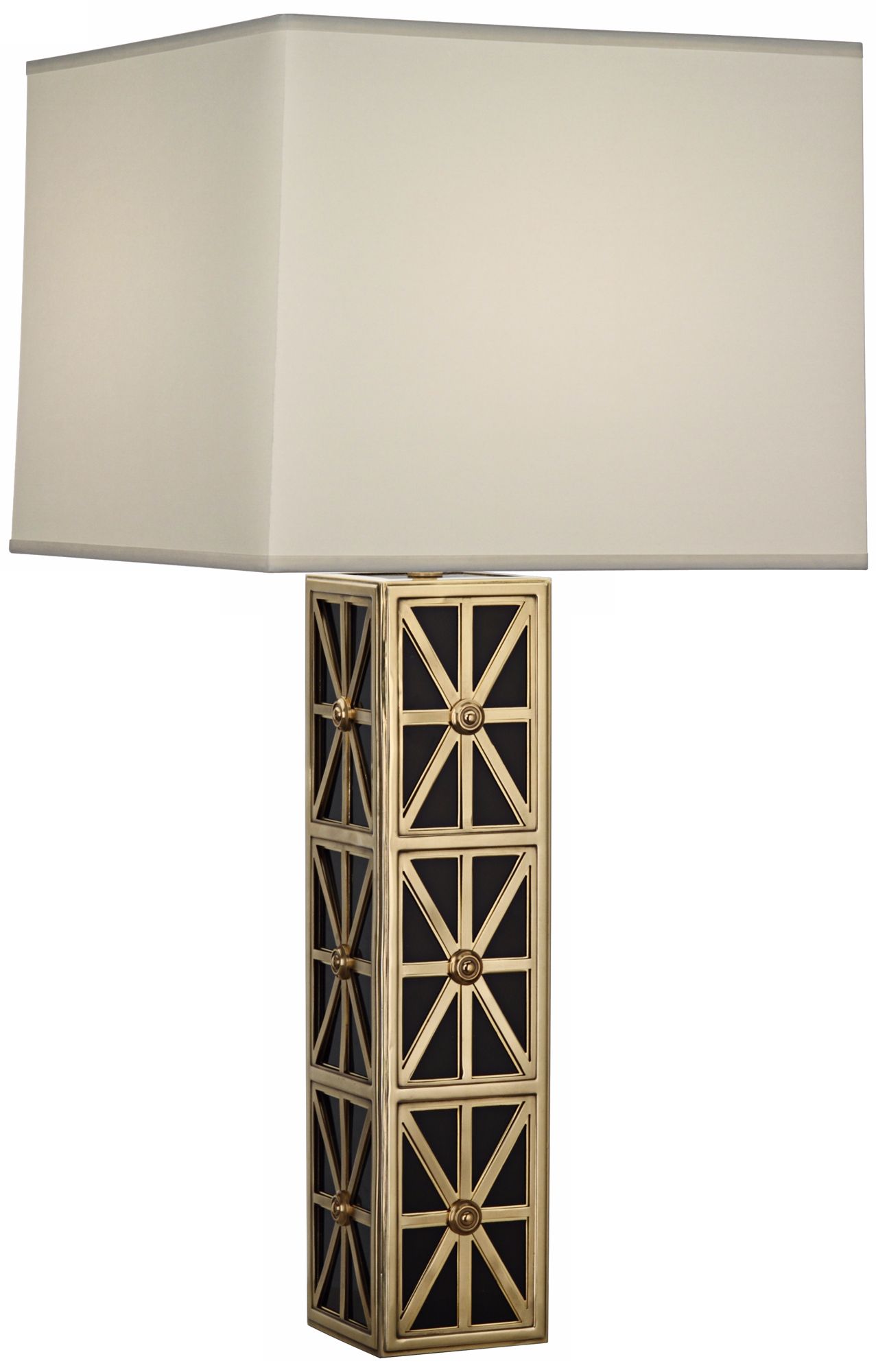 Mary McDonald Directoire Brass with White Shade Table Lamp