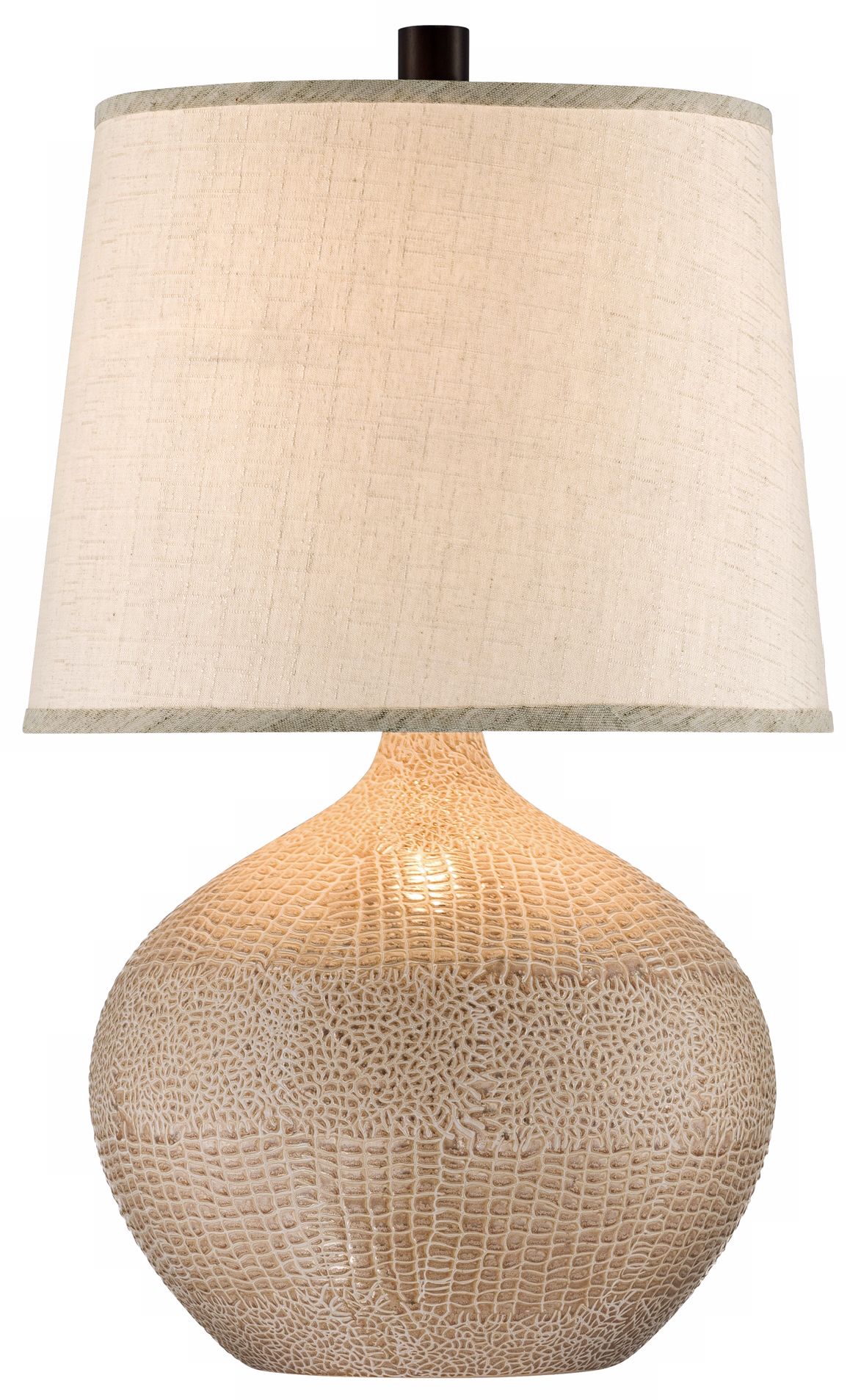 National Geographic Palmetto Faux Croc Ceramic Table Lamp