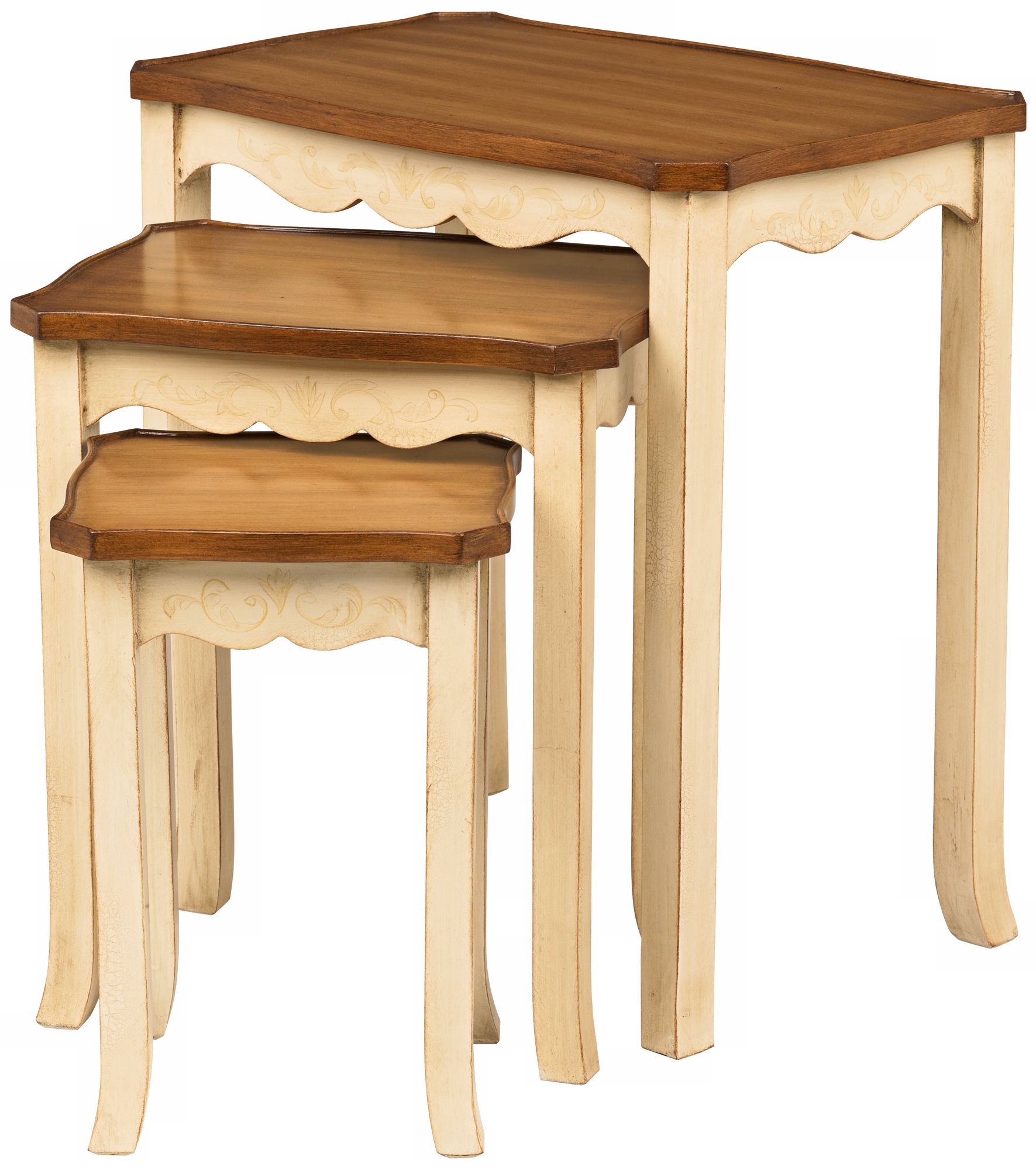 Set of 3 Lancy Two Tone Nesting Tables