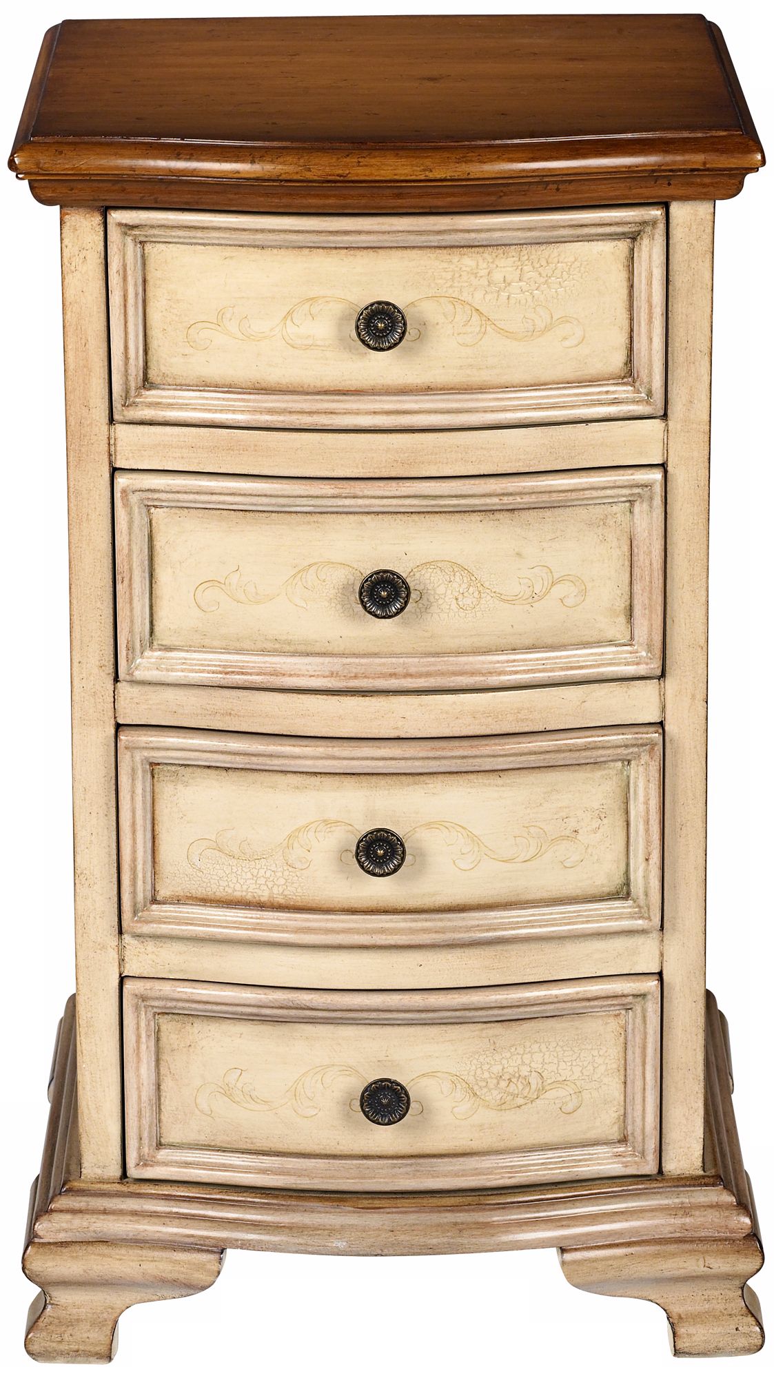 Lancy Two-Tone Wood Chest of Drawers
