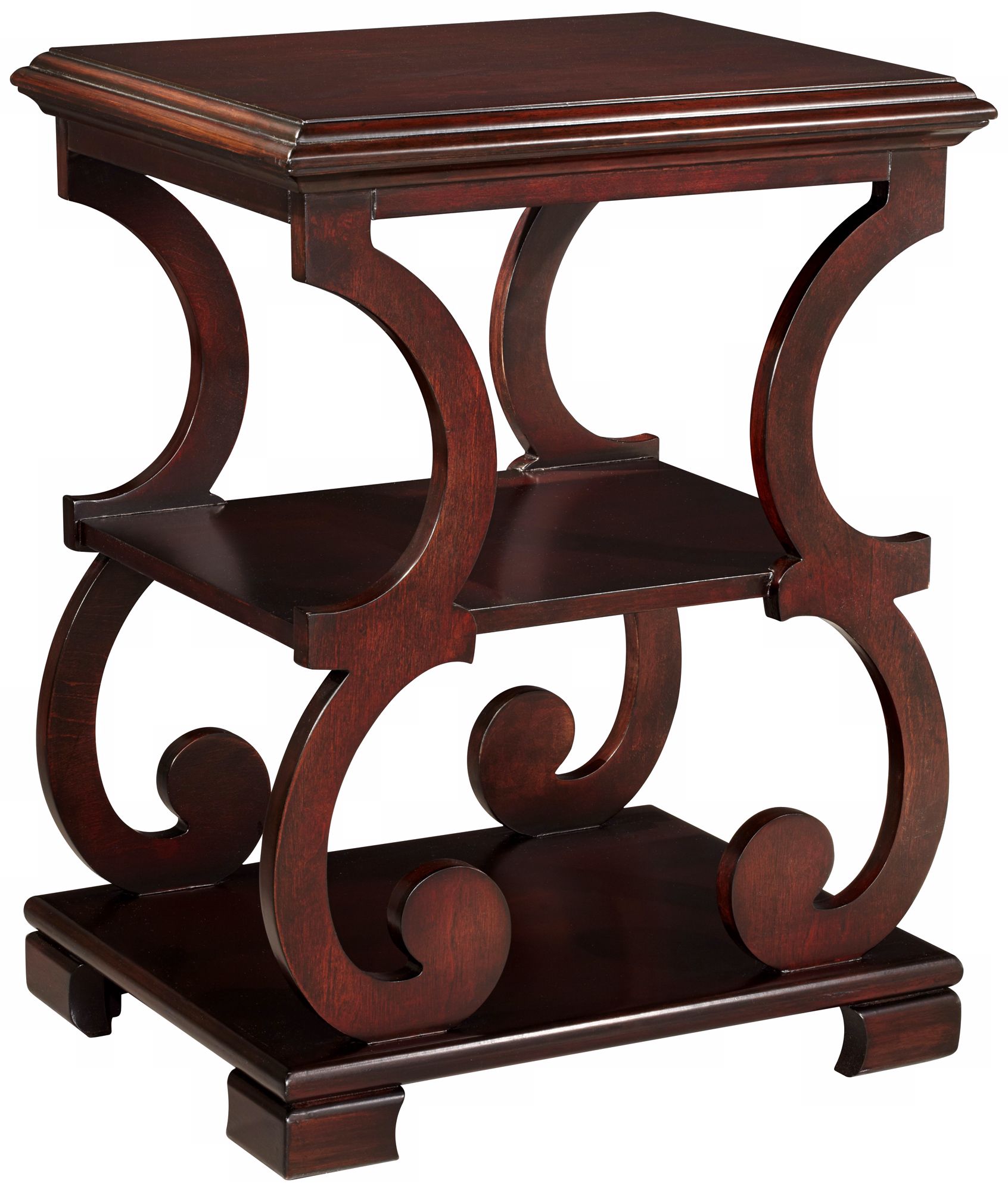 Bern Espresso 2-Shelf Wood End Table