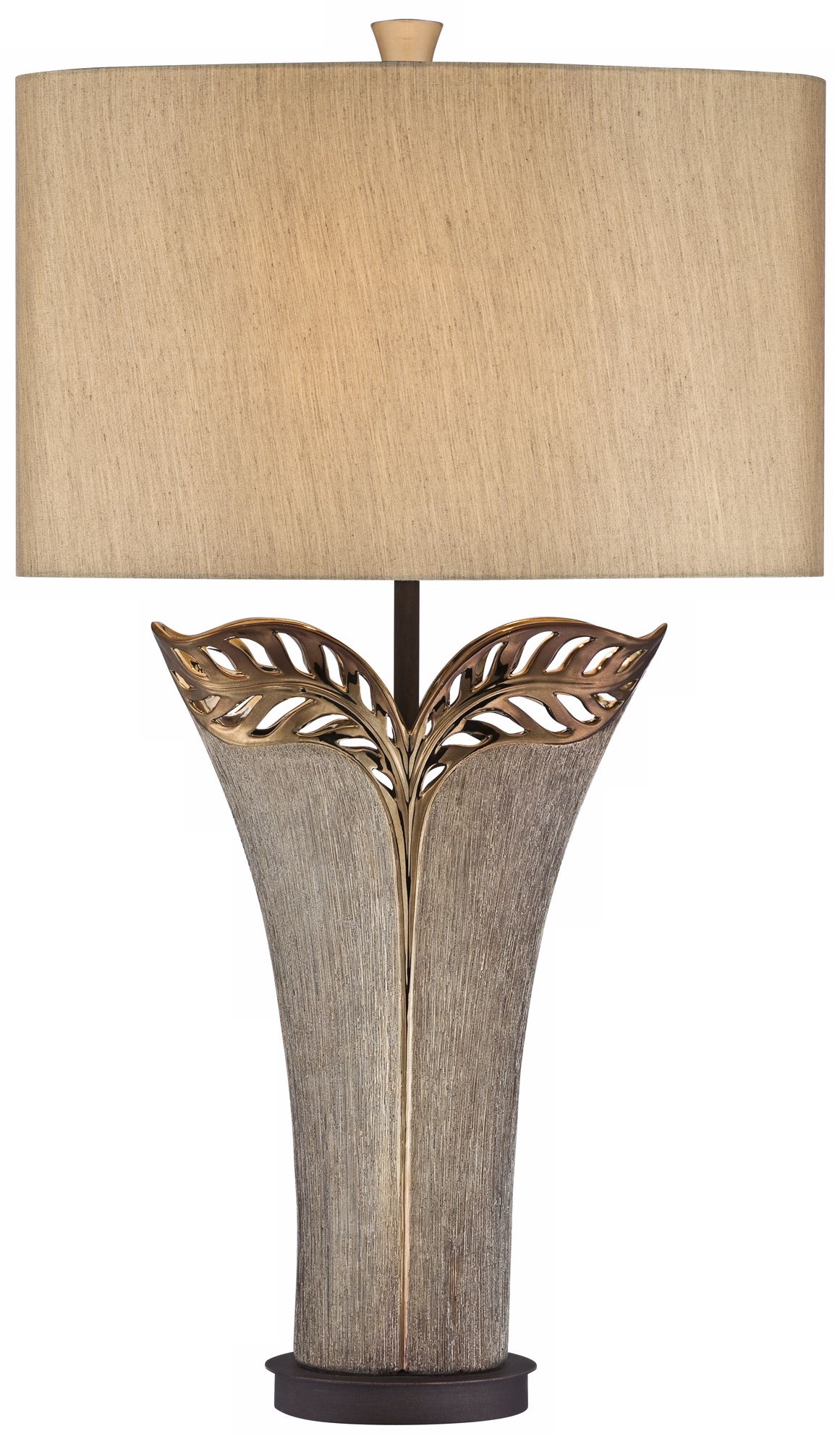 Kathy Ireland Makena Bronze Ceramic Table Lamp