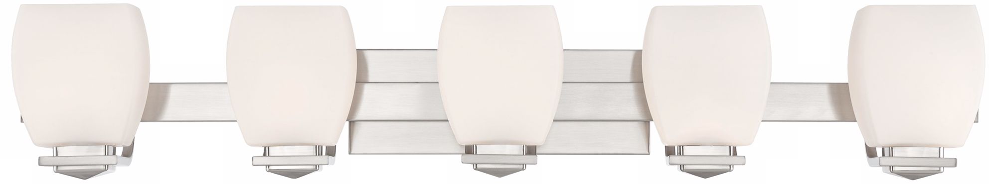 Possini Euro Brushed Nickel 5-Light Bathroom Wall Light