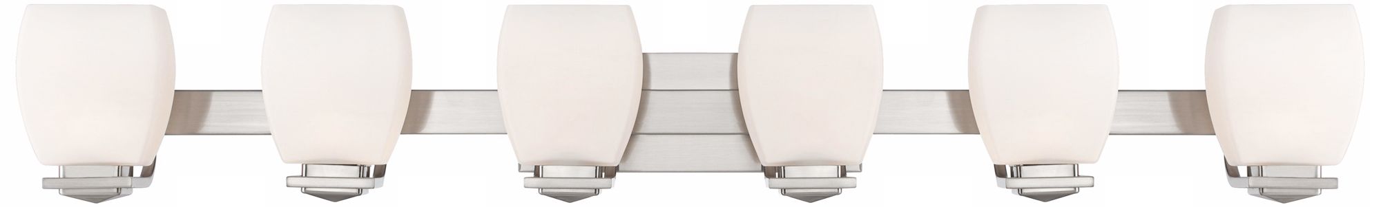 Possini Euro Brushed Nickel 6-Light Bathroom Wall Light