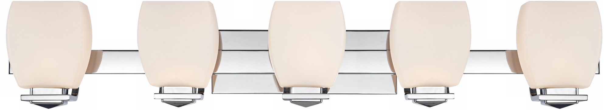 Possini Euro Chrome 5-Light Bathroom Wall Light