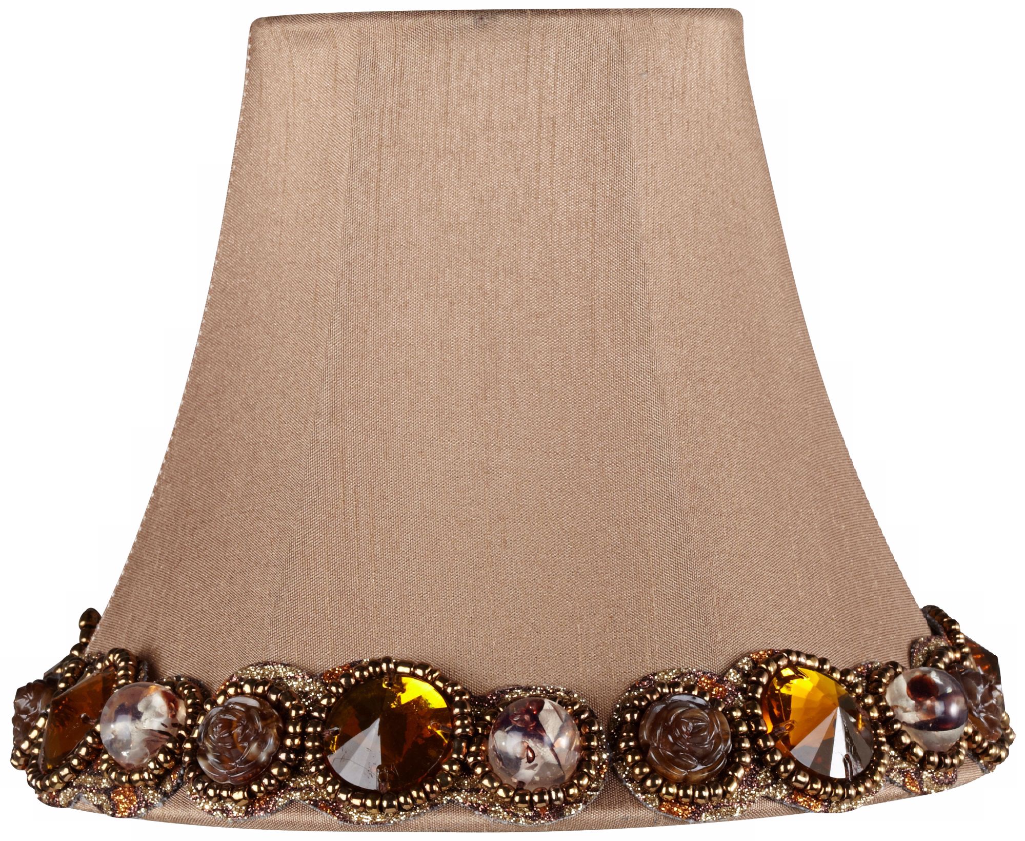 Sand Fabric with Jewel Trim Shade 3x6x5 (Clip-On)