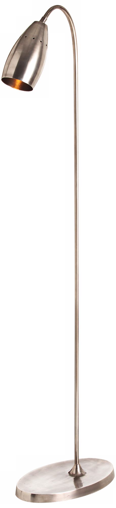 Arteriors Modernist II Antique Silver Bullet Head Floor Lamp
