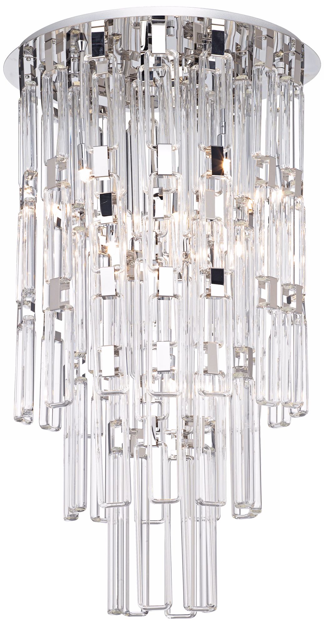 Cascade Modern Chrome and Glass 9-Light Chandelier