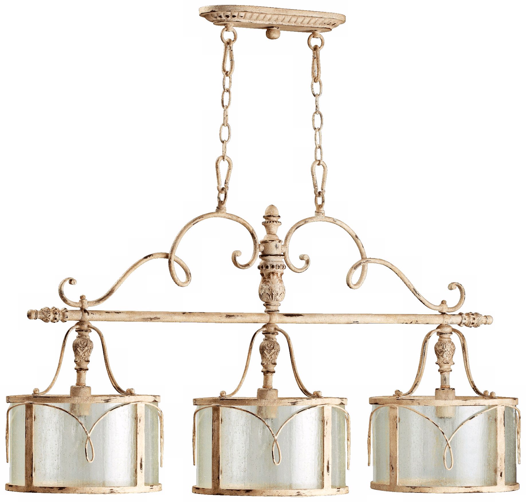 Quorum Salento 3-Light 42" Wide White Island Chandelier