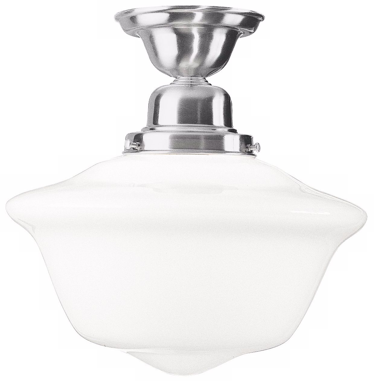Hudson Valley Edison Satin Nickel Semi-Flush Ceiling Light