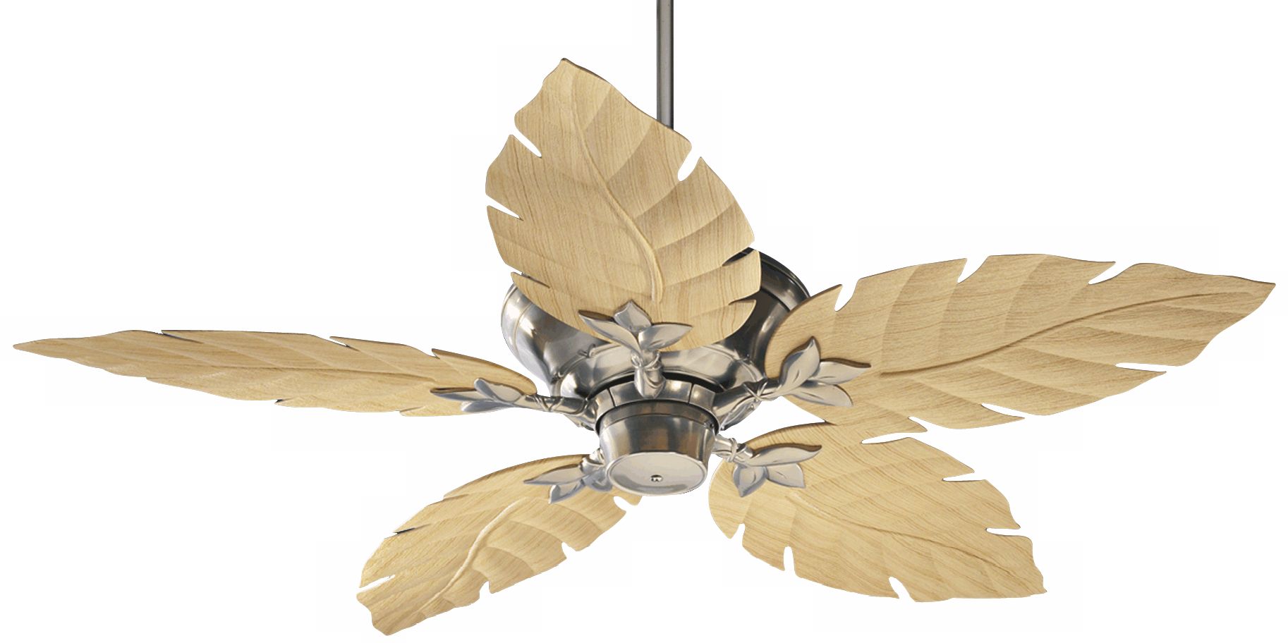 52" Quorum Monaco Satin Nickel Patio Ceiling Fan