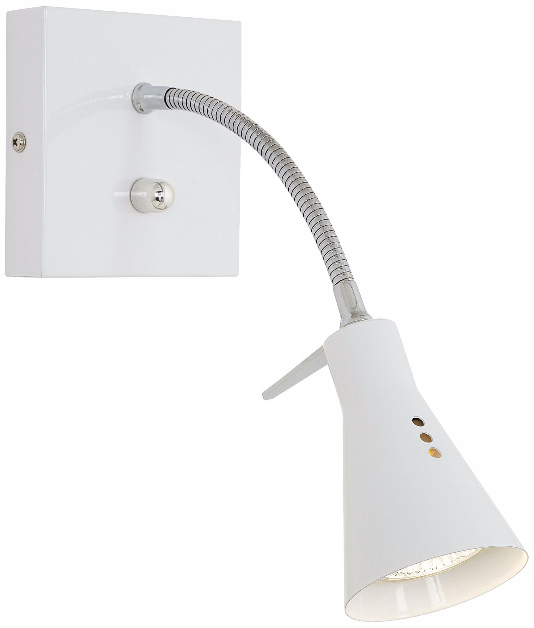 White Paddle Foot Plug-In Halogen Wall Light