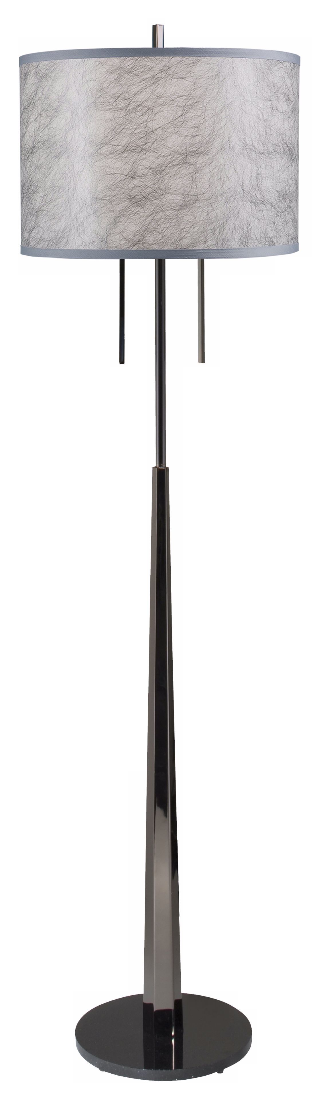 Thumprints Obsidian Black Nickel Floor Lamp