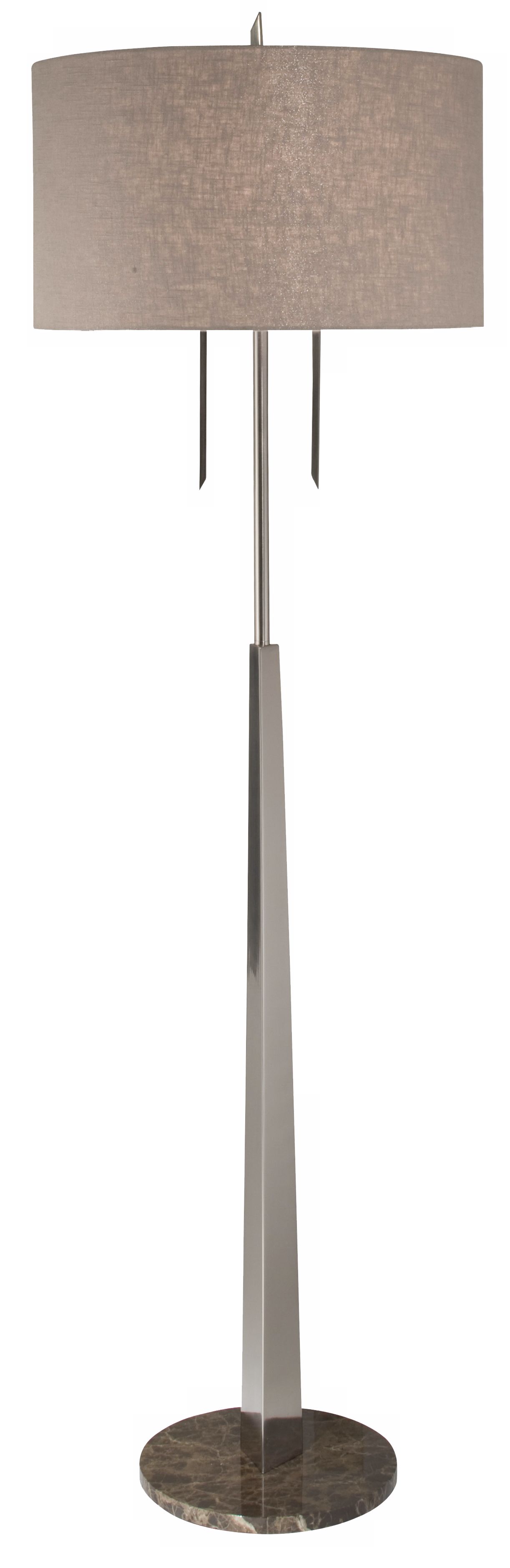 Thumprints Tiger's Eye Brushed Chrome Floor Lamp