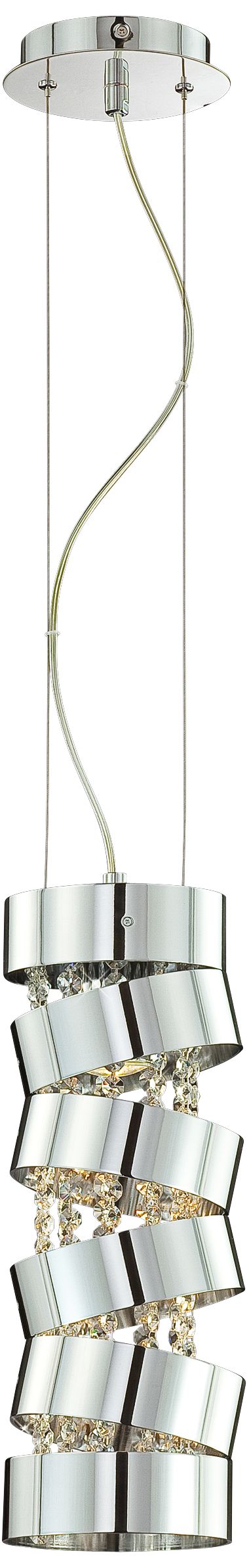 Ariella 16 1/2" High Chrome Pendant Light