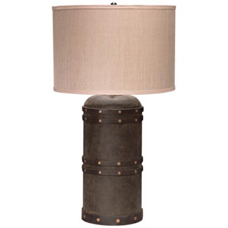 Jamie Young Table Lamps on Jamie Young Barrel Vintage Leather Table Lamp   Lampsplus Com