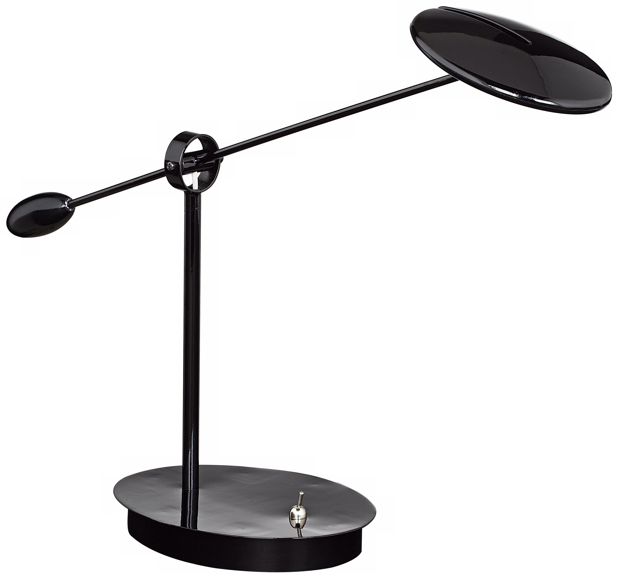 Black Discus LED Desk Lamp