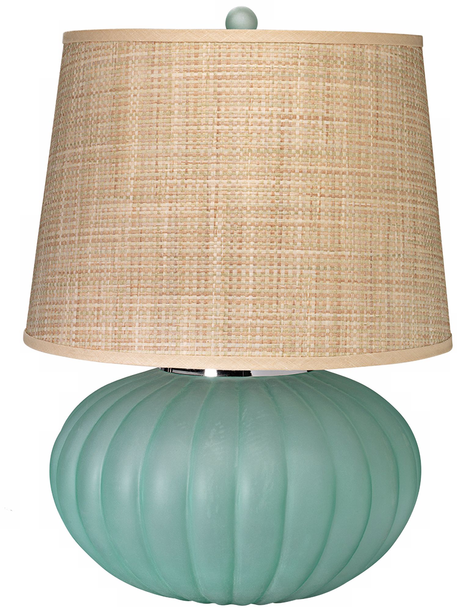 Jamie Young Fluted Ball Sea Glass Table Lamp