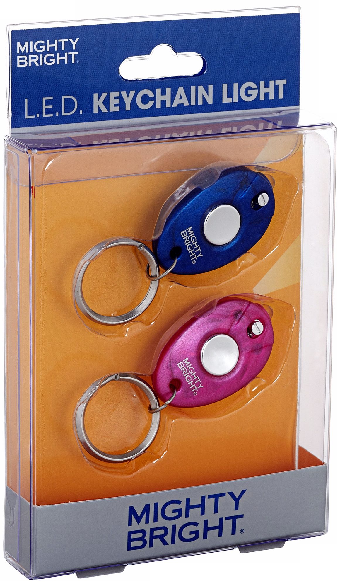 2 Pack Blue and Pink LED Key Chain Light