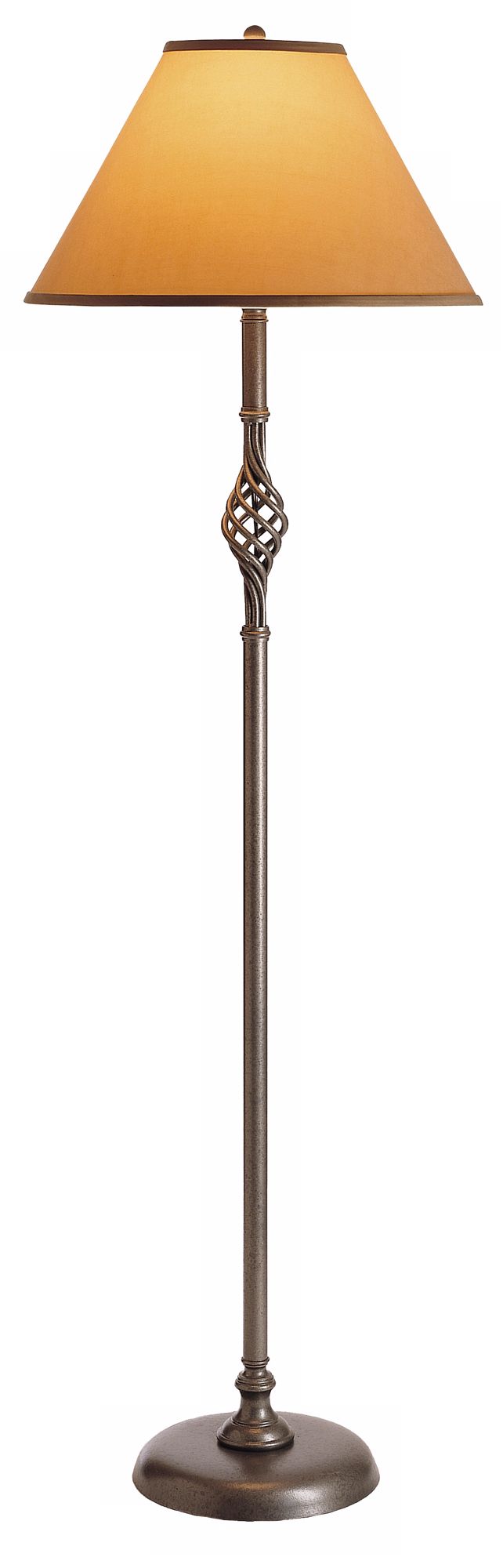 Hubbardton Forge Twist Basket with Round Base Floor Lamp