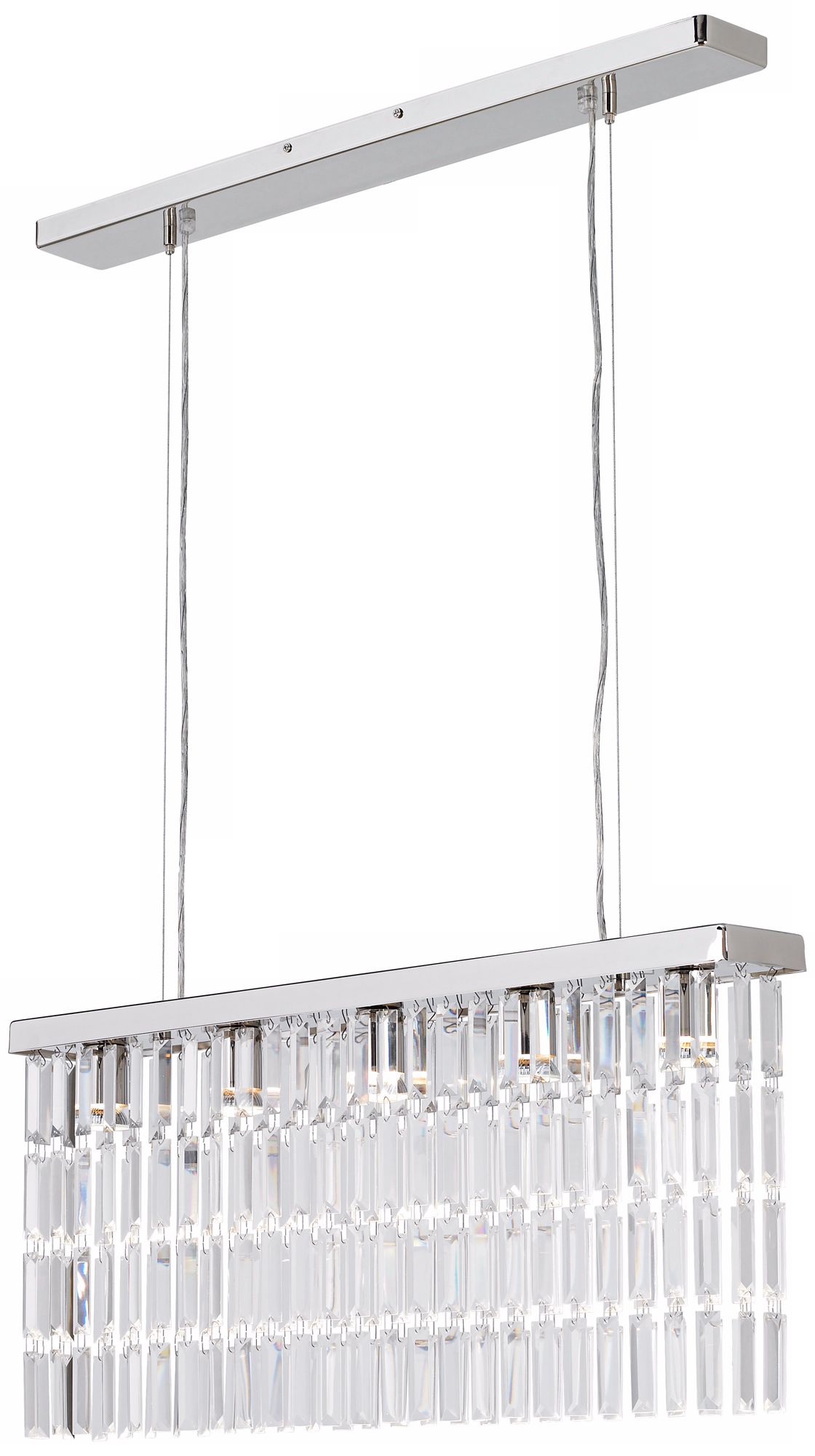 Modern Crystal Rectangle 31 7/8" Wide Island Chandelier