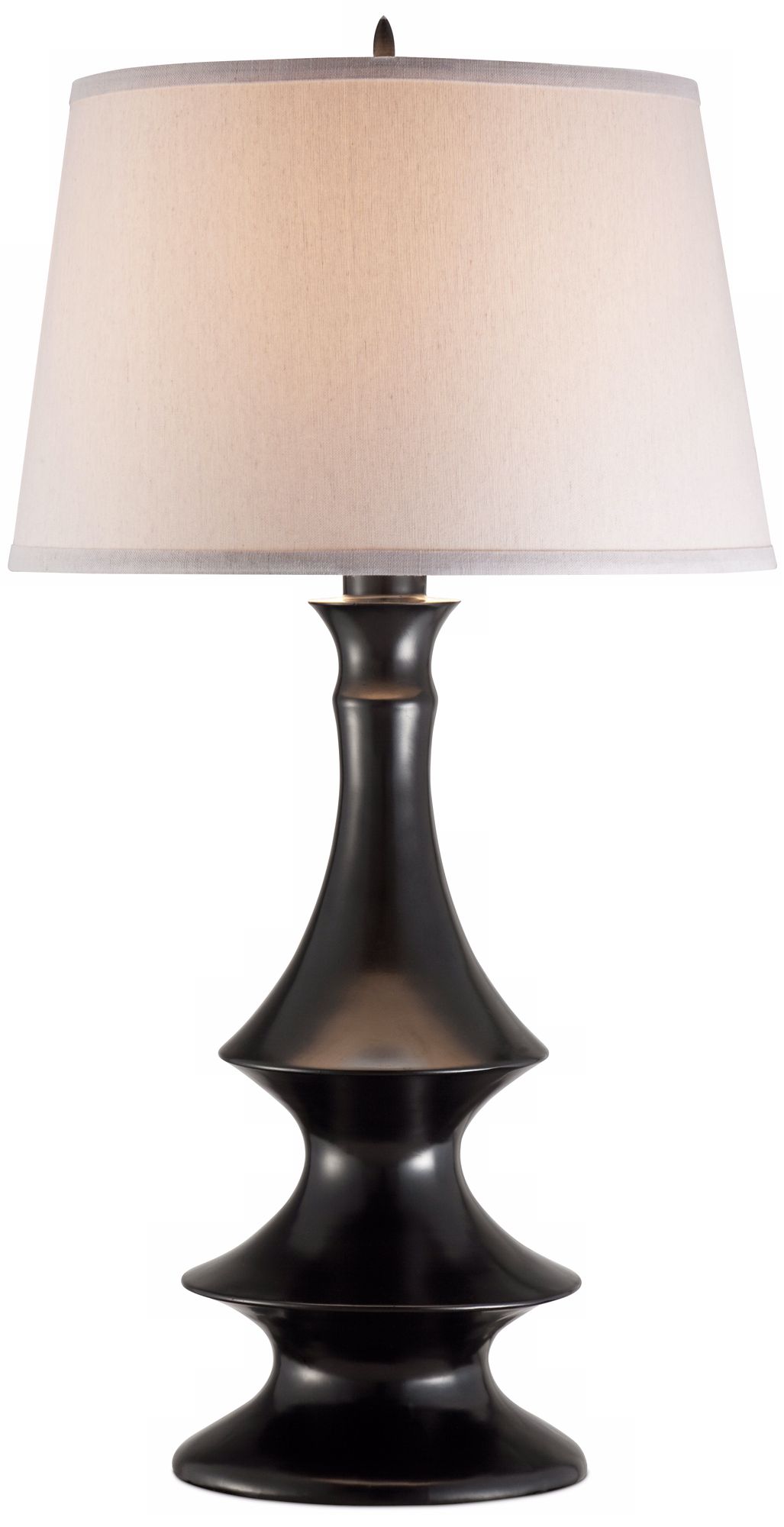 Modern Bronze Spool Buffet Table Lamp