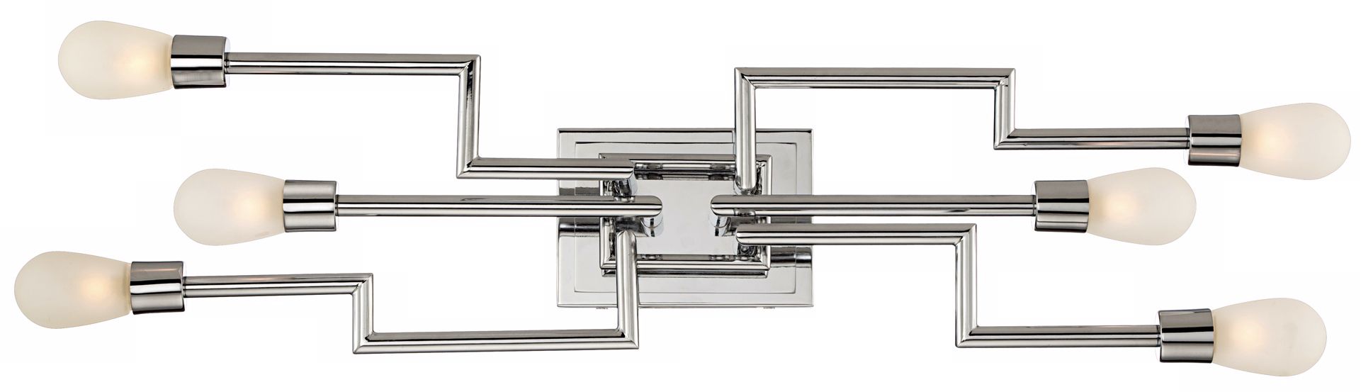 Tech Angular 30" Wide Chrome Bathroom Light Fixture