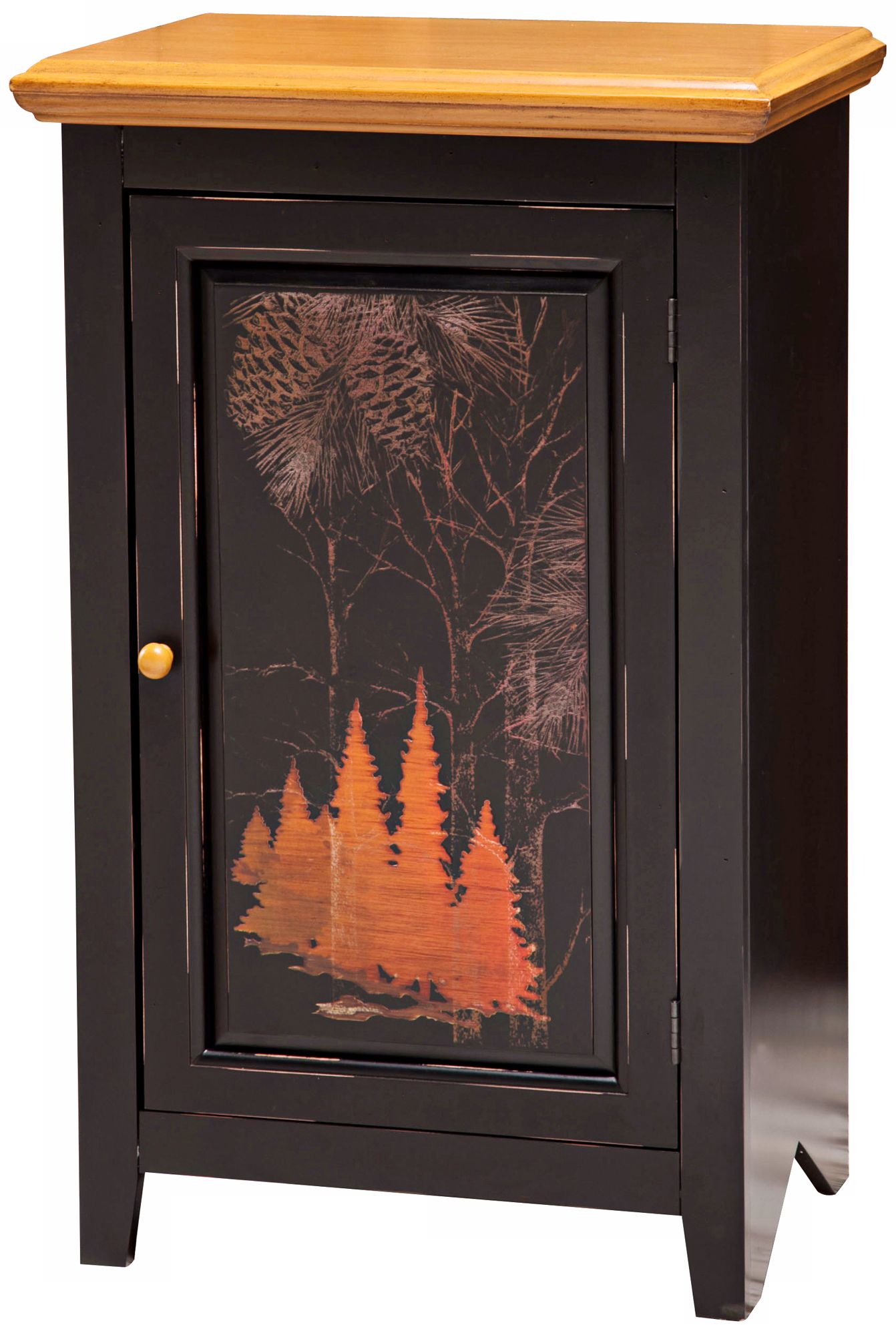 Solid Pine Retreat 1-Door Cabinet