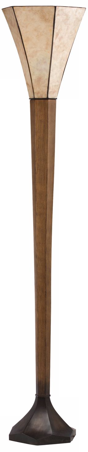 Kichler Maddox Mica Shade Torchiere Floor Lamp